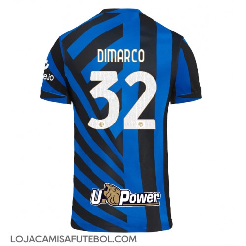 Camisa de Futebol Inter Milan Federico Dimarco #32 Equipamento Principal 2024-25 Manga Curta